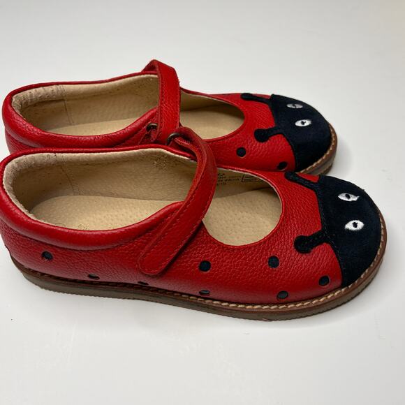 Mini Boden Red Ladybug Mary Jane Shoes Girls 13 - Picture 2 of 6